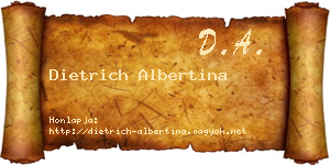 Dietrich Albertina névjegykártya